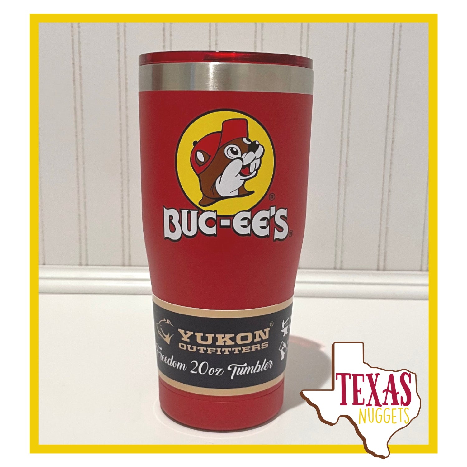 Buc-ee's Yukon Outfitters – Tazza Termica 1,18 L – Doppio Isolamento – 6h Caldo / 24h Freddo – Rosa E Blu